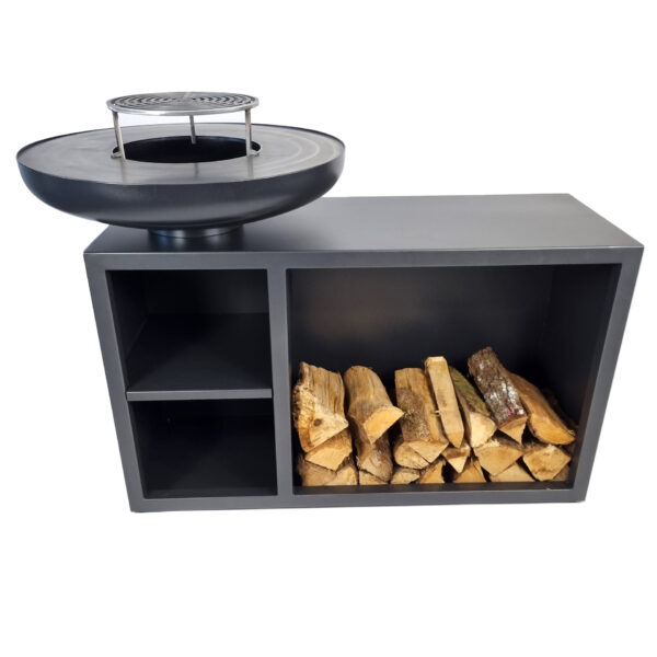 BRASERO + Meuble  – VINCI 100 XL – Noir