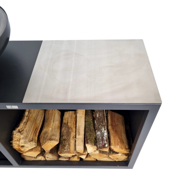 Plan de travail inox pour Brasero XL 60x50cm
