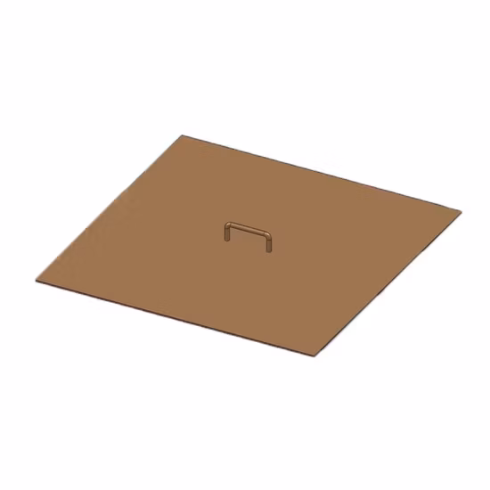 Couvercle carré pour Brasero 80×80 Acier Corten