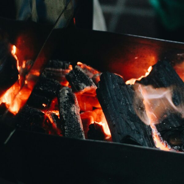 burned charcoals
