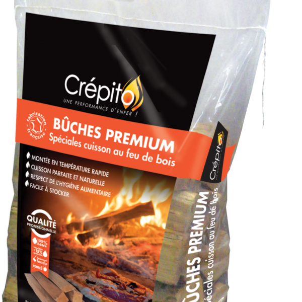 Bûches Premium Crépito 35dm³ en 30 cm – Spéciales cuisson au feu de bois