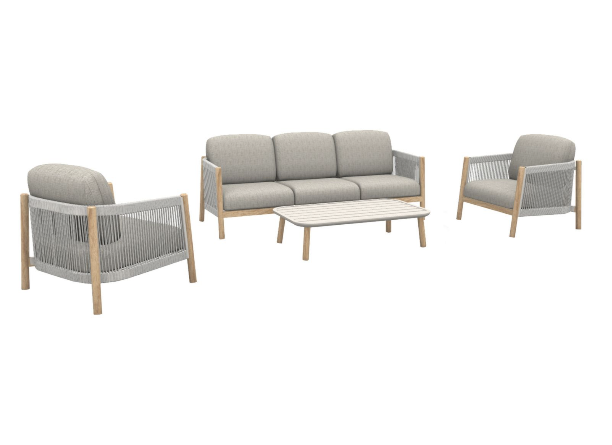 Set DERIVEUR avec 2 Fauteuils 1 Canapé 3 places et 1 Table basse – Image 5