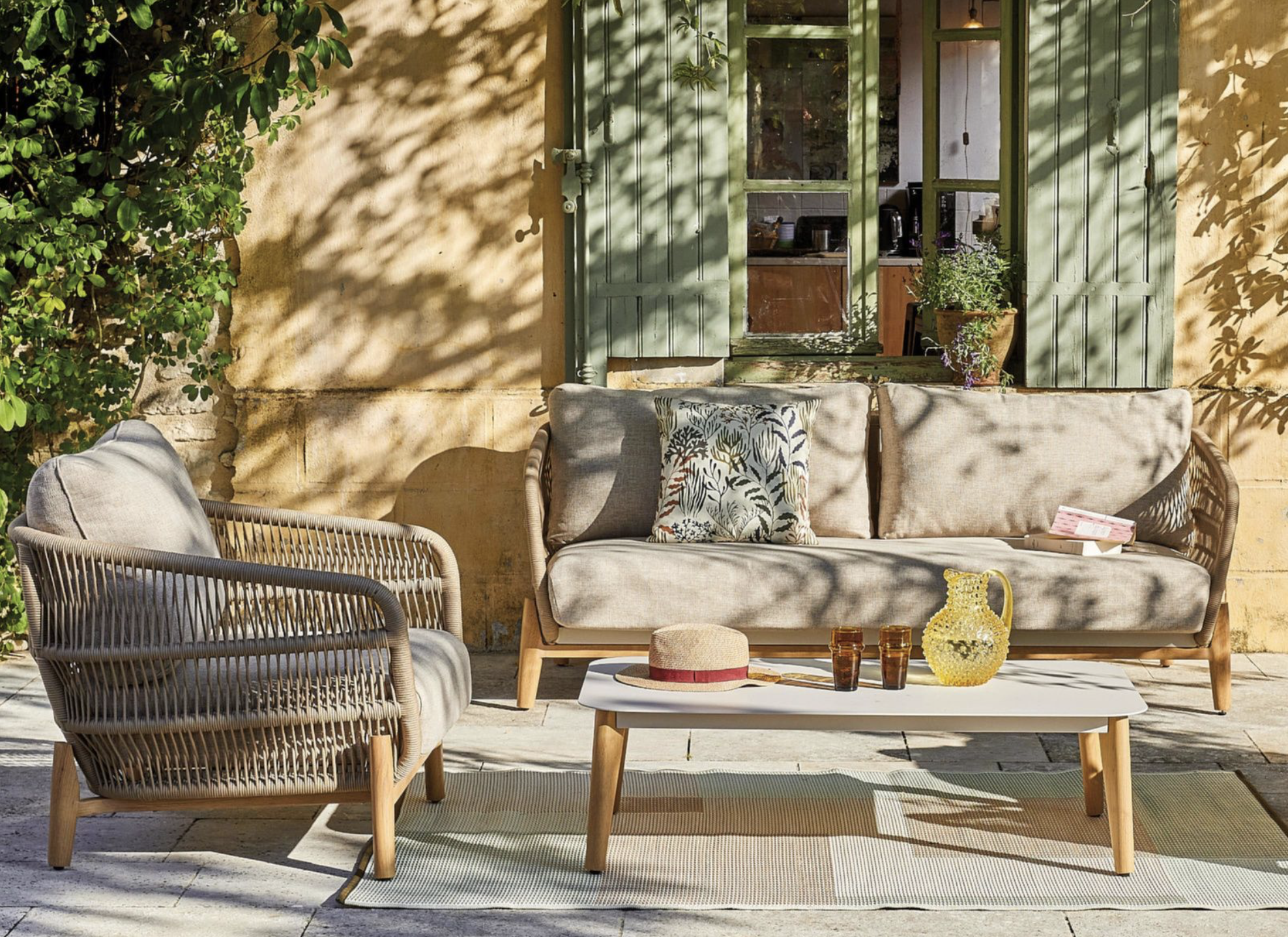 Set BARBARA avec 2 Fauteuils 1 Canapé 2 places et 1 Table basse – Image 2
