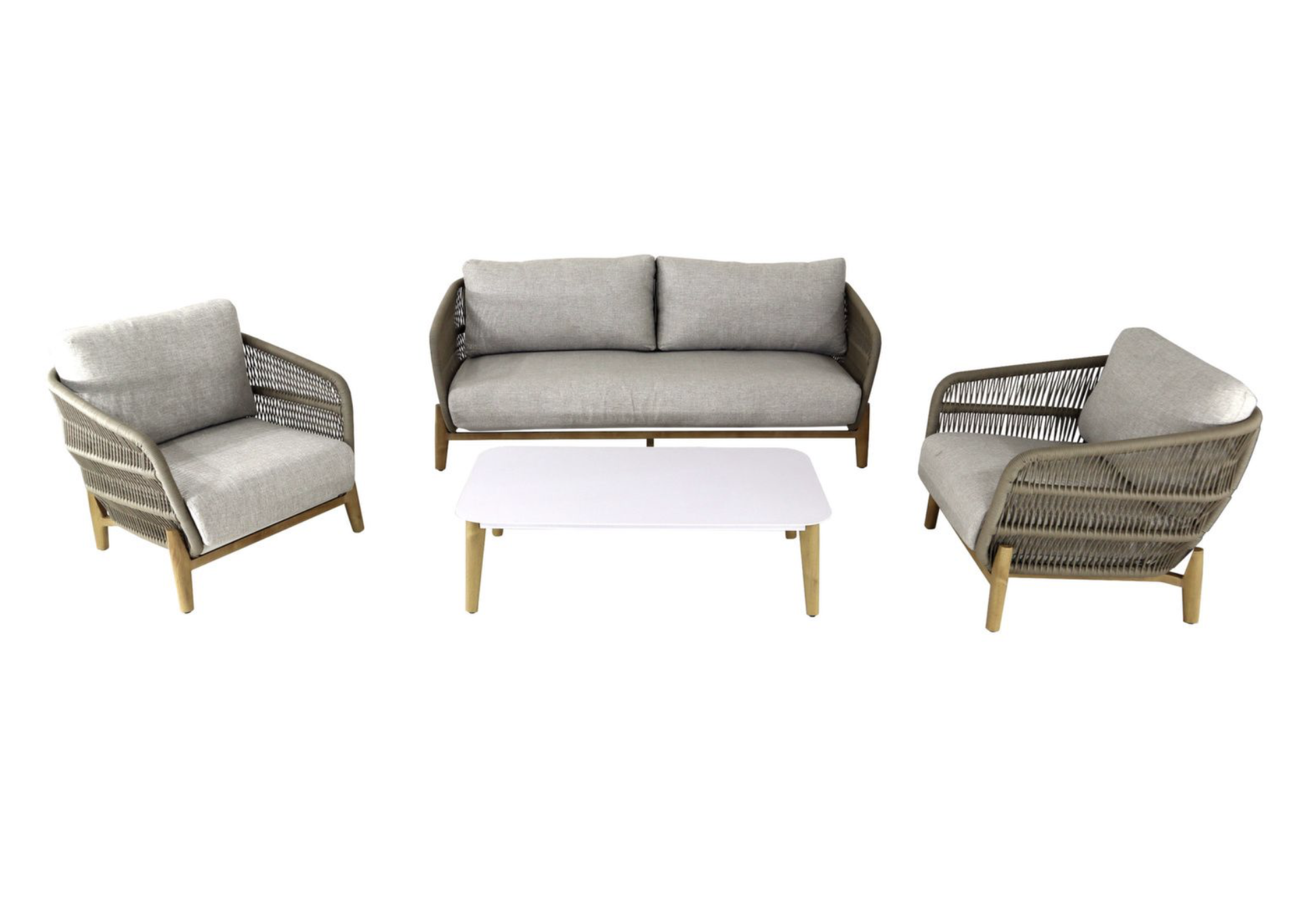 Set BARBARA avec 2 Fauteuils 1 Canapé 2 places et 1 Table basse – Image 3