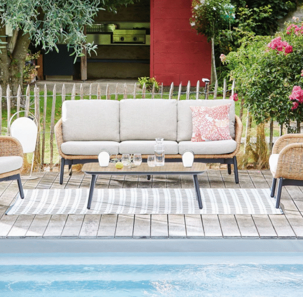Set TORNADO avec 2 Fauteuils 1 Canapé 3 places et 1 Table basse