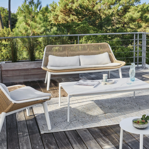 Set COMO avec 2 Fauteuils 1 Canapé 3 places et 1 Table basse Ambiance