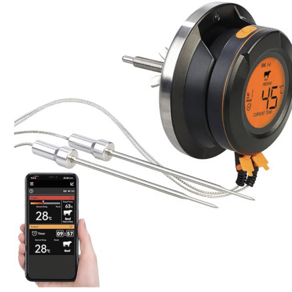Thermomètre numérique intelligent pour grillades avec 2 capteurs